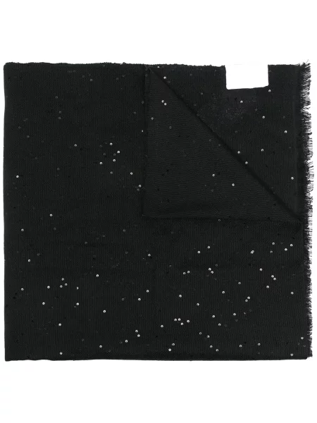 Šal Brunello Cucinelli sa šljokicama od kašmira crna