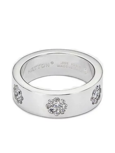 Пръстен Hatton Labs на цветя сребристо