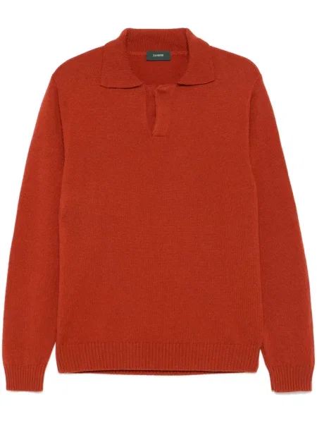 Polo Zanone de lână portocaliu