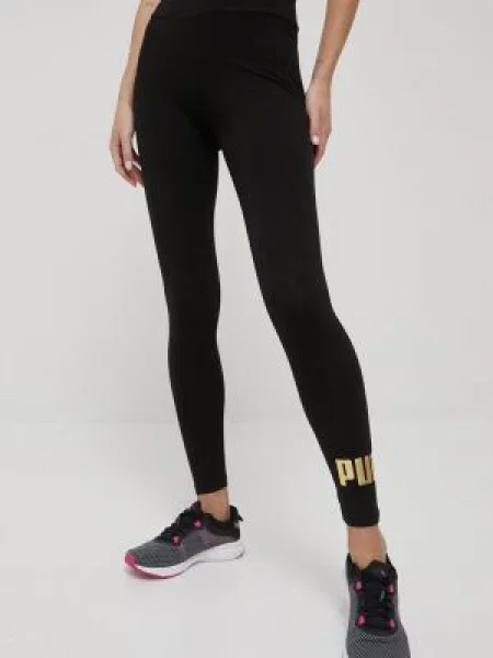Легінси Puma Essentials+ Metallic з принтом чорний