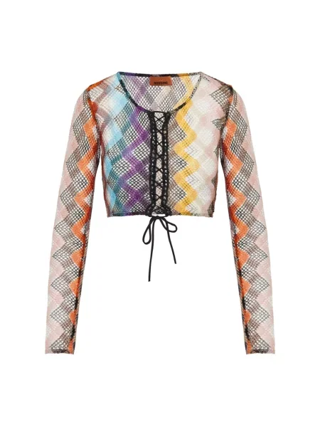 Lniana bluzka Missoni o krotszym kroju