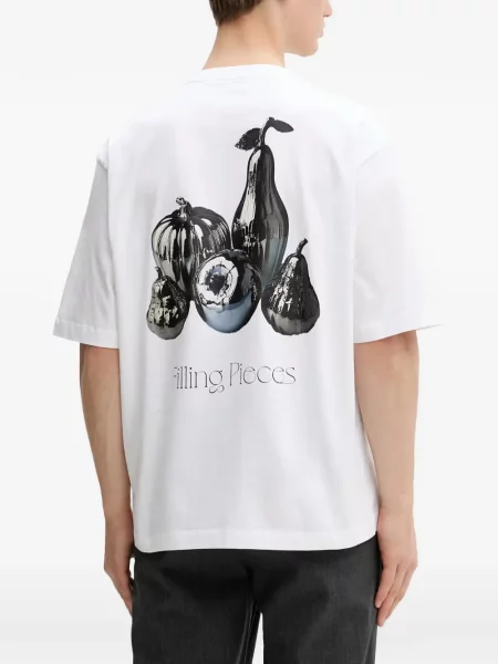 Tricou Filling Pieces cu imagine alb