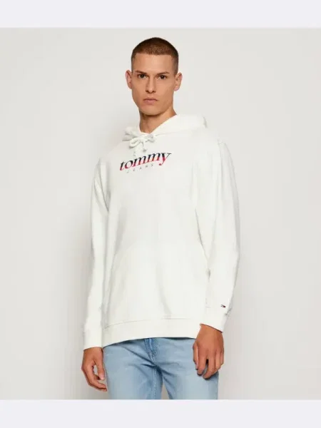 Kapucnis melegítő felső Tommy Jeans fehér