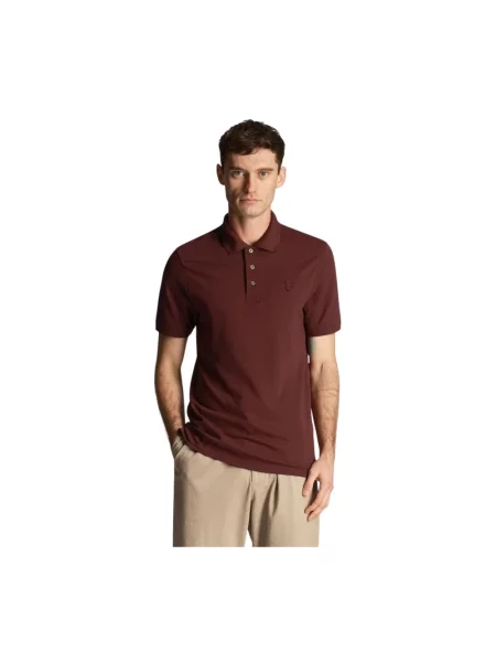 Koszulka polo Lyle & Scott czerwona