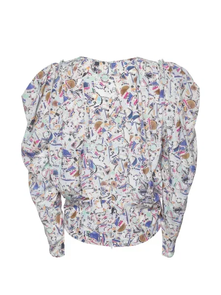 Lung bluză Isabel Marant cu imagine alb
