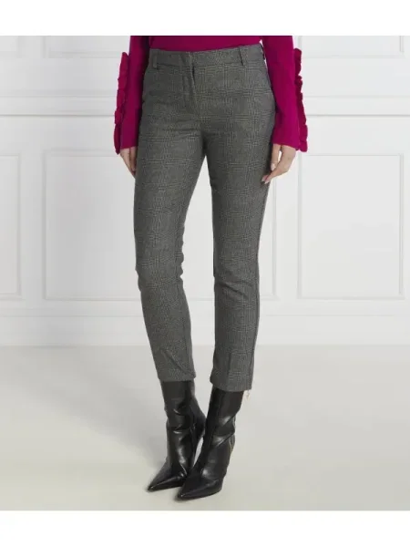 Pinko Pantaloni cu adaos de lână gri