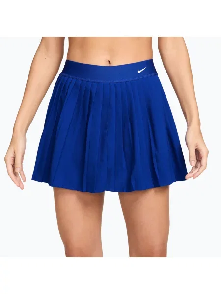 Sukně Nike Victory Dri-Fit High-Waisted Pleated old royal/white bílé