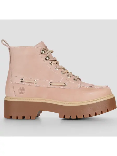 Čipkované členkové topánky Timberland ružová