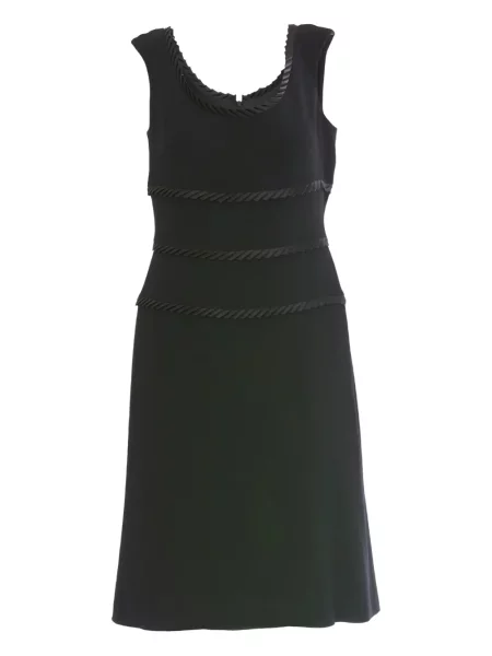 Rochie Escada de lână cu volane negru