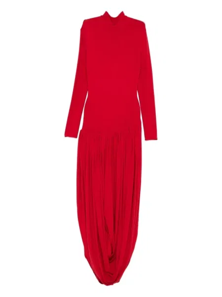 Rochie Magda Butrym plisată de costum roșu