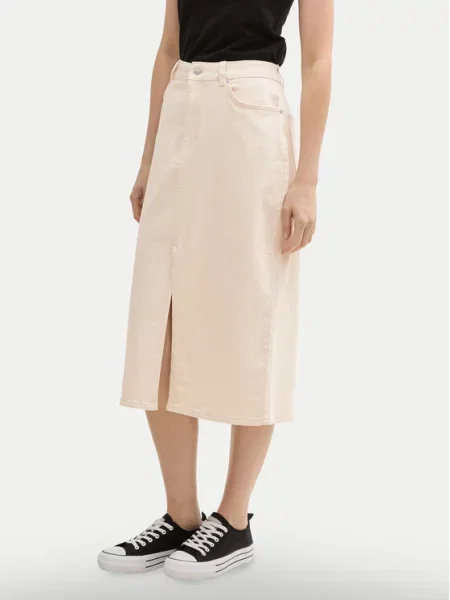 Tom Tailor Denim Spódnica jeansowa beżowy