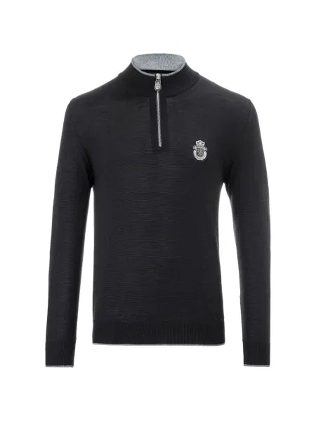 Pulover Billionaire cu autograf negru