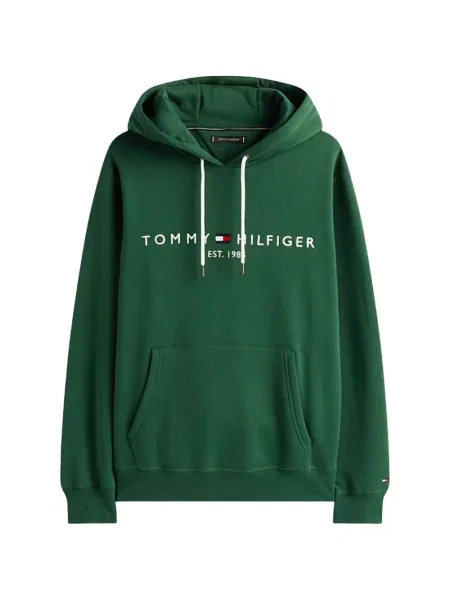 Hanorac cu glugă Tommy Hilfiger cu cordon verde