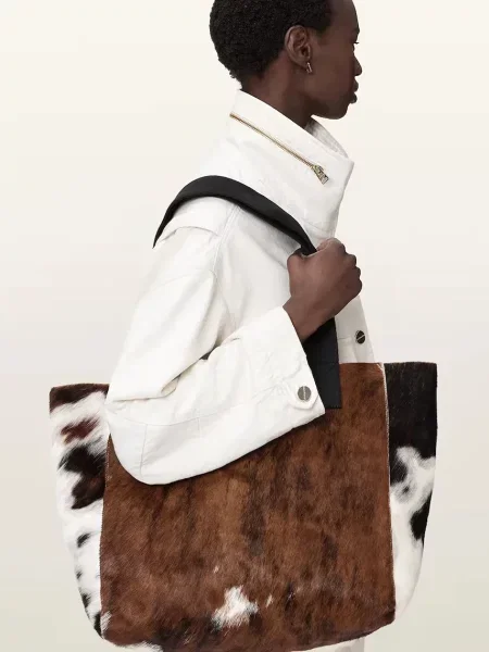 Кожаная сумка шоппер Allsaints