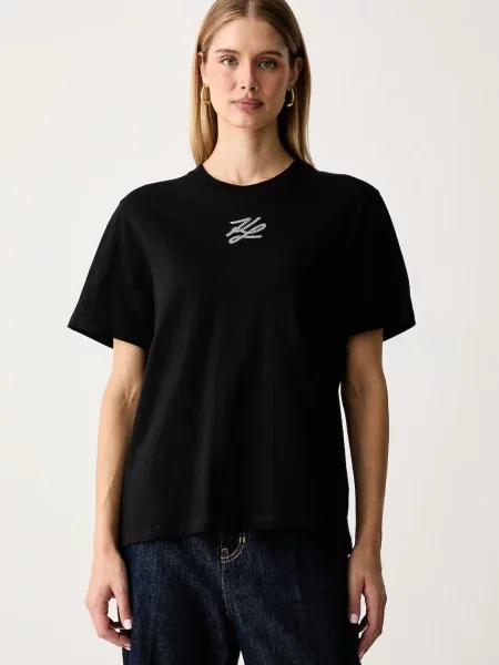 Karl Lagerfeld tricou pentru femei din negru