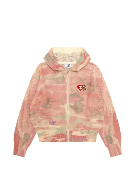 Bluza z kapturem Aape By A Bathing Ape w kamuflażu różowa
