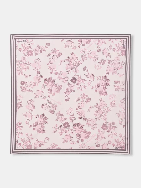 Fular Karl Lagerfeld Jeans cu model floral roz