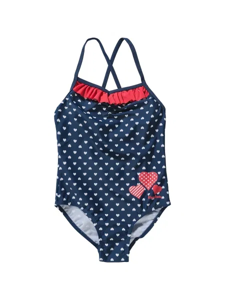 PLAYSHOES Costum de baie întreg roșu bleumarin alb
