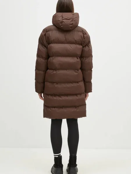 Rains geacă de ploaie Alta Longer Puffer Jacket de iarnă maro