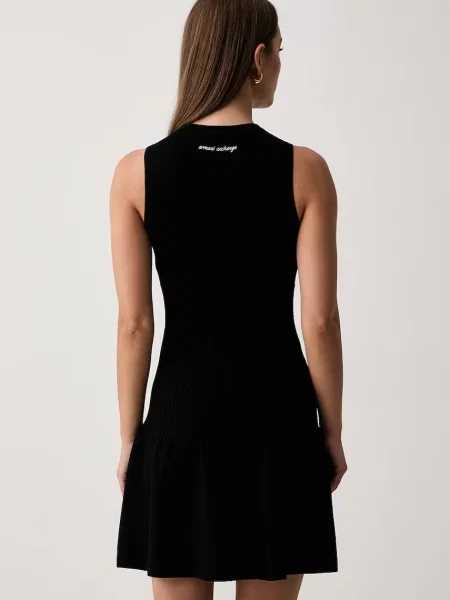 Armani Exchange sukienka z wiskozą czarna