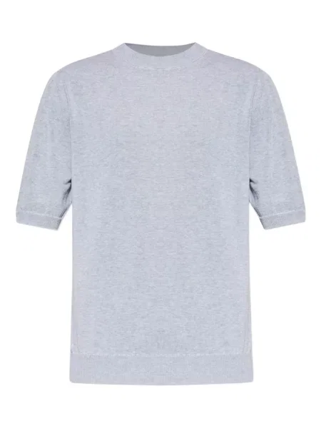 Tricou Eleventy tricotate scurt gri