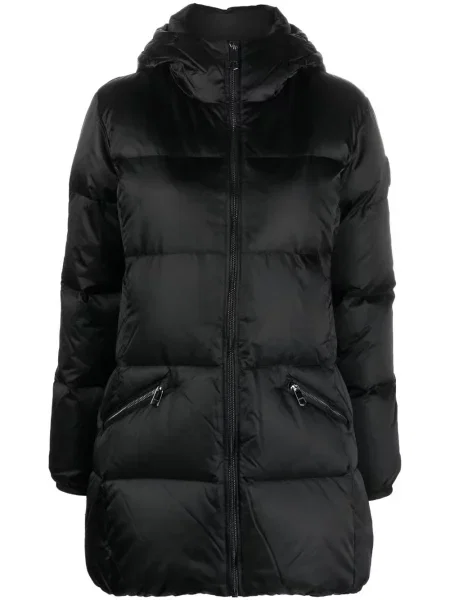 Geacă cu puf Tommy Hilfiger cu glugă negru