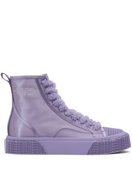 Sneakerși Marc Jacobs din satin violet