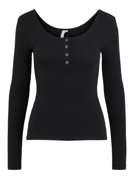 PIECES Tricou Kitte' negru
