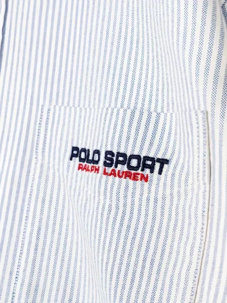 Pruhované pruhované košile Polo Ralph Lauren s výšivkou modré