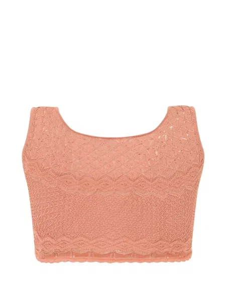 Decupat top Alberta Ferretti tricotate roz