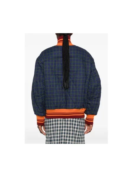 Kurtka Dries Van Noten wełniana w kratę