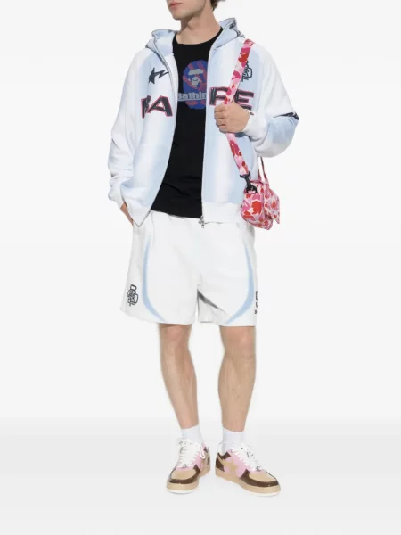 Pantaloni scurți A Bathing Ape® cu imagine alb