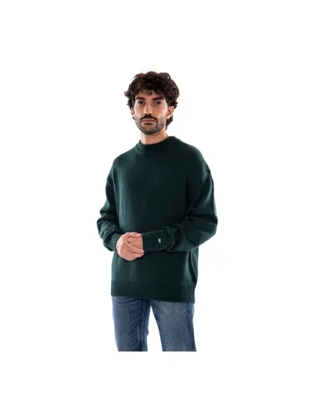Sweter Lee z okrągłym dekoltem zielony