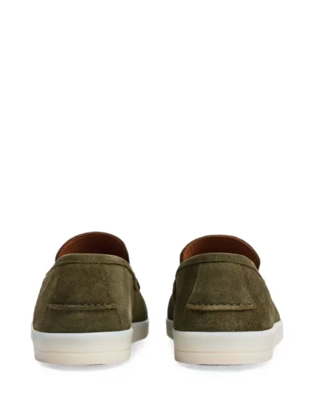 Pantofi loafer Hackett London din piele de căprioară verde