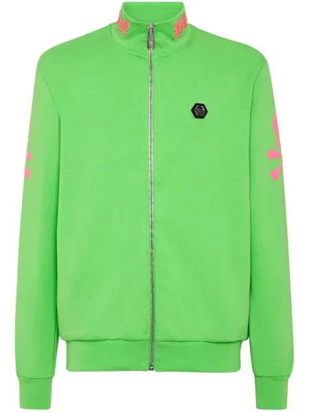 Hanorac Philipp Plein cu broderie verde