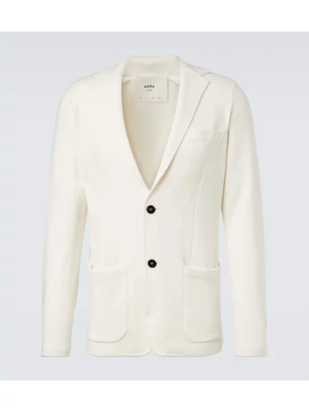 Sacou Arch4 de lână alb
