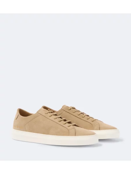 Sneakerși Common Projects din piele bej