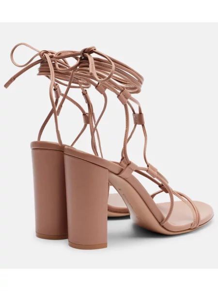Sandale Gianvito Rossi din piele roz