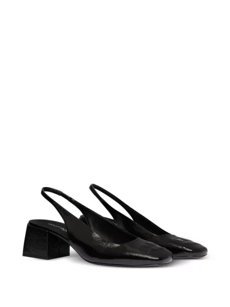 Pantofi cu toc Courreges slingback negru