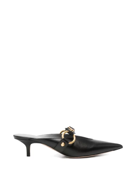 Papuci tip mules Balenciaga cu cataramă negru