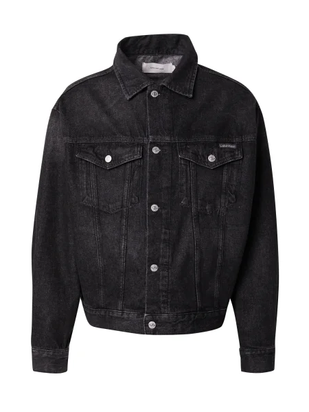 Calvin Klein Jeans Přechodná bunda džínovina černá