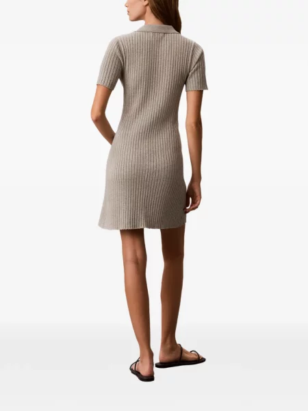 Rochie mini Calvin Klein tricotate gri