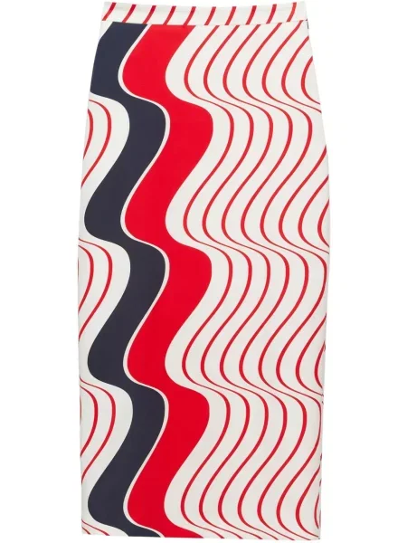 Fustă tip creion Msgm cu imagine alb