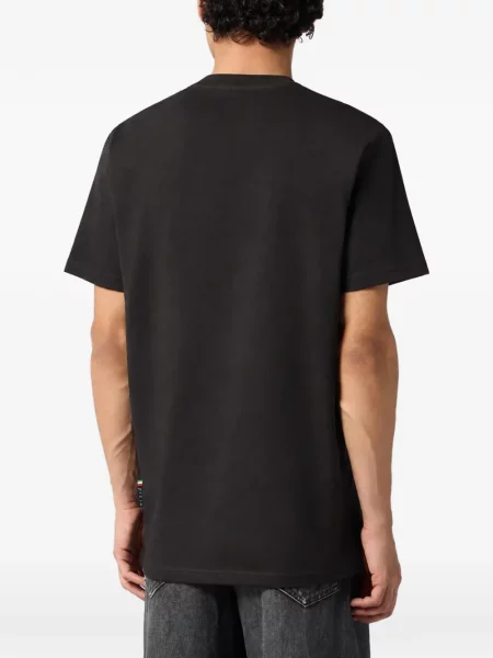 Tricou Philipp Plein din jerseu negru