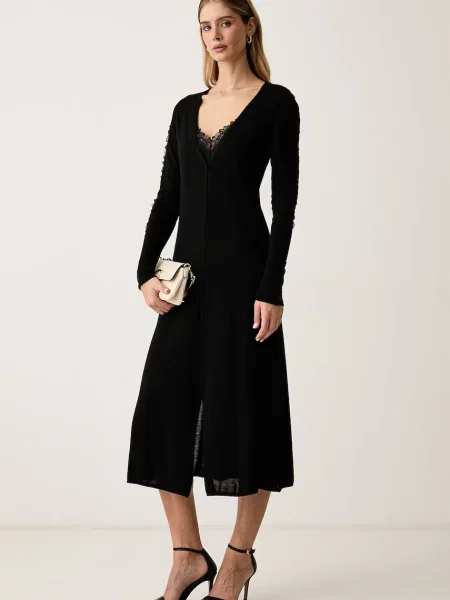 Pinko rochie din lână negru