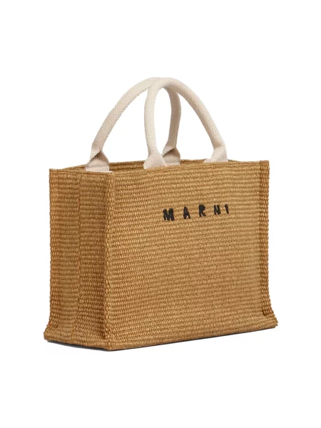 Torba plażowa Marni pleciona brązowa