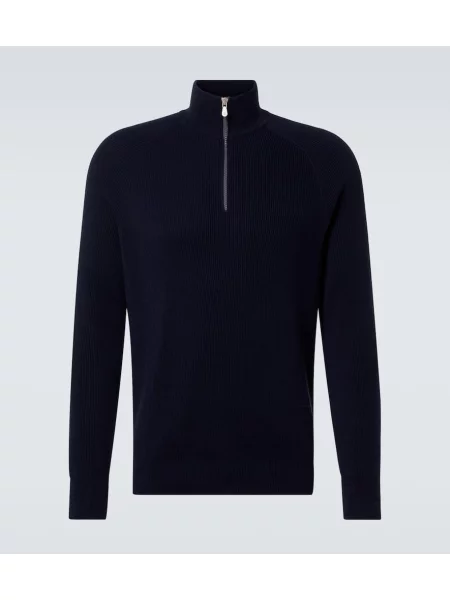 Pulover Brunello Cucinelli albastru