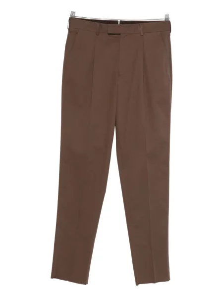 Pantaloni Zegna plisate maro