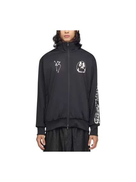 Kurtka Adidas do biegania z nadrukiem czarna