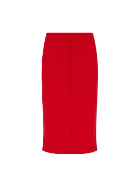 Spódnica Victoria Beckham wełniana czerwona